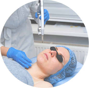 photo of woman with protective eyewear