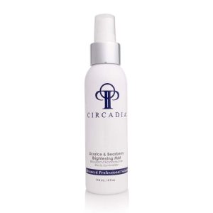 Bottle of Circadia brand Licorice & Bearberry Brightening Mist